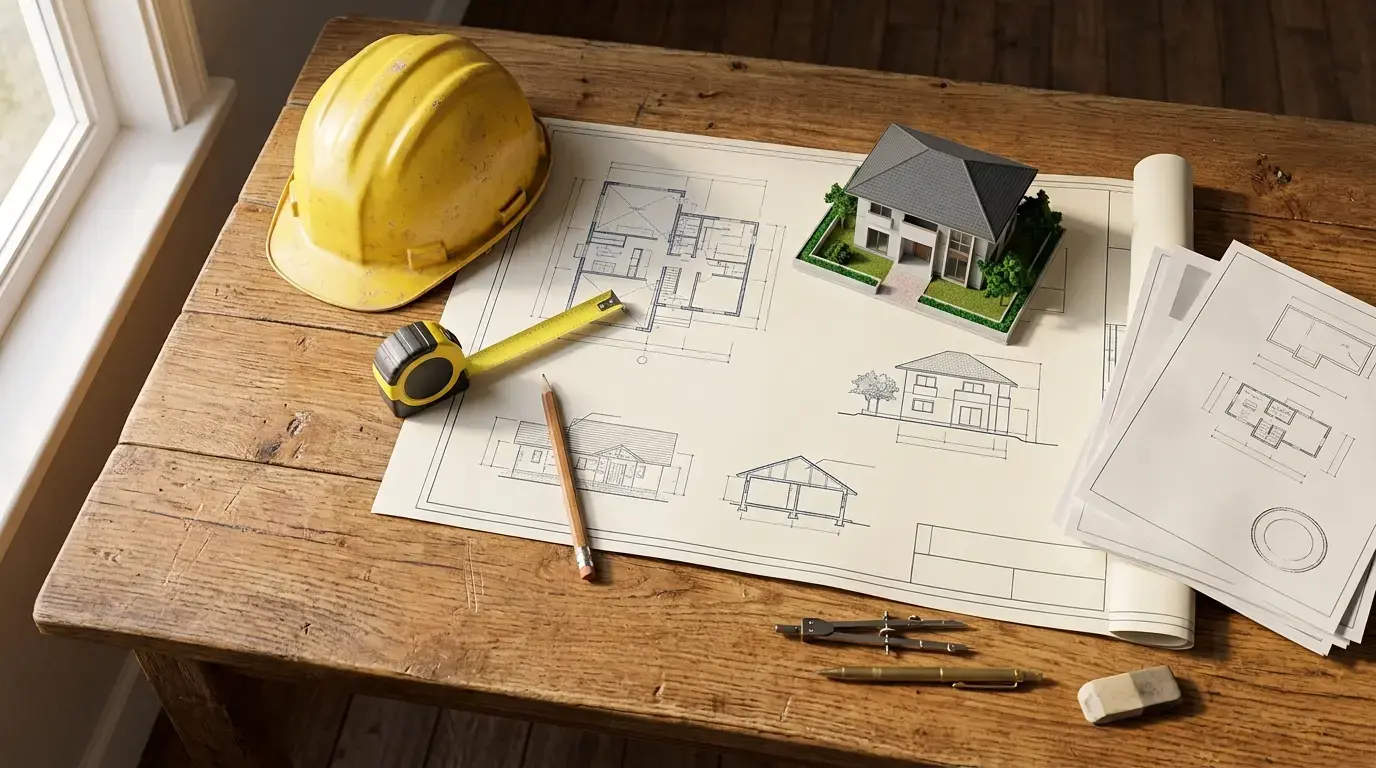 Home remodeling permit documents on a New York project site